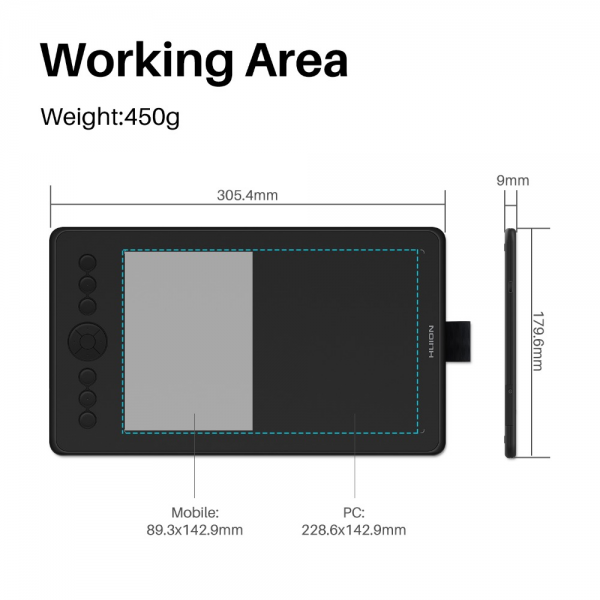 HUION H320M GRAPHICS TABLET (13)