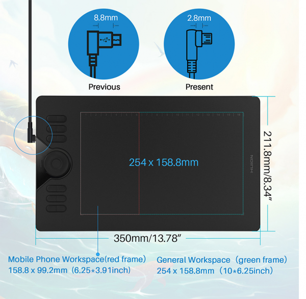 HUION HS610 graphics tablet 12