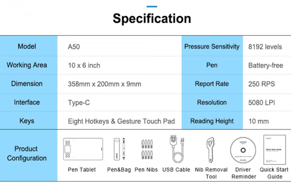 Veikk Tablet Best graphics Tablets (10)