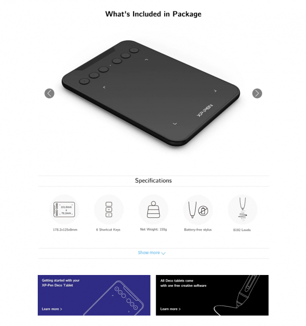 deco mini 4 xp pen graphics tablet 9