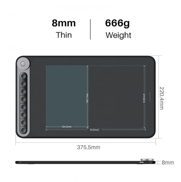 huion q620m Graphics Tablet 5