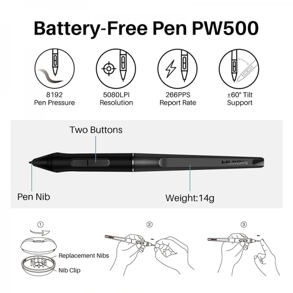 huion q620m Graphics Tablet 7