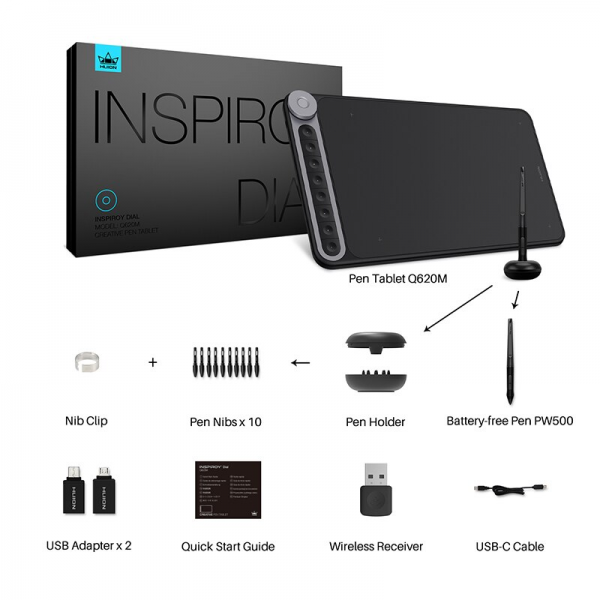 huion q620m Graphics Tablet 8