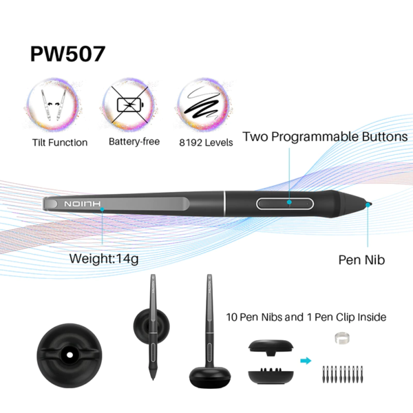 Huion kamvas pro 16 premium graphics tablet 5