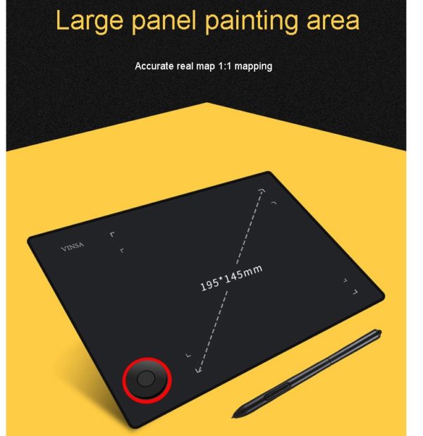 vinsa pen graphic tablet t606